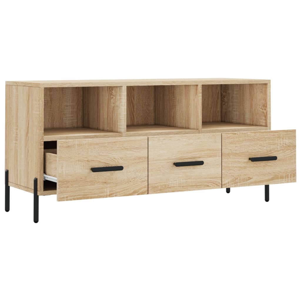 Meuble TV chêne sonoma 102x36x50 cm bois d'ingénierie - XIOS