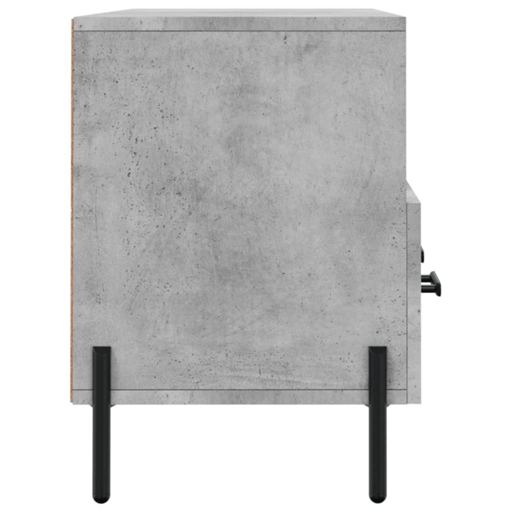 Meuble TV gris béton 102x36x50 cm bois d'ingénierie - XIOS