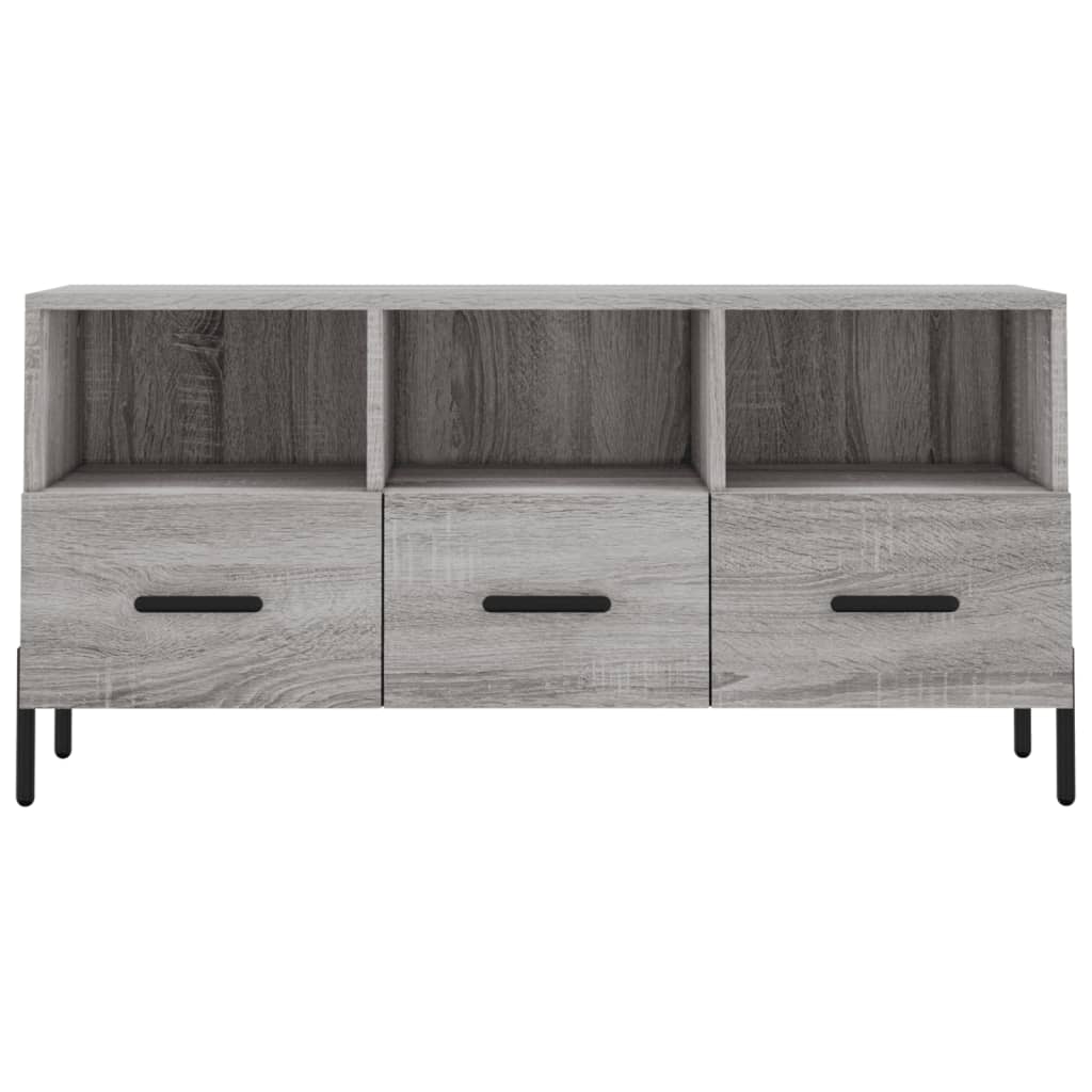 Meuble TV sonoma gris 102x36x50 cm bois d'ingénierie - XIOS