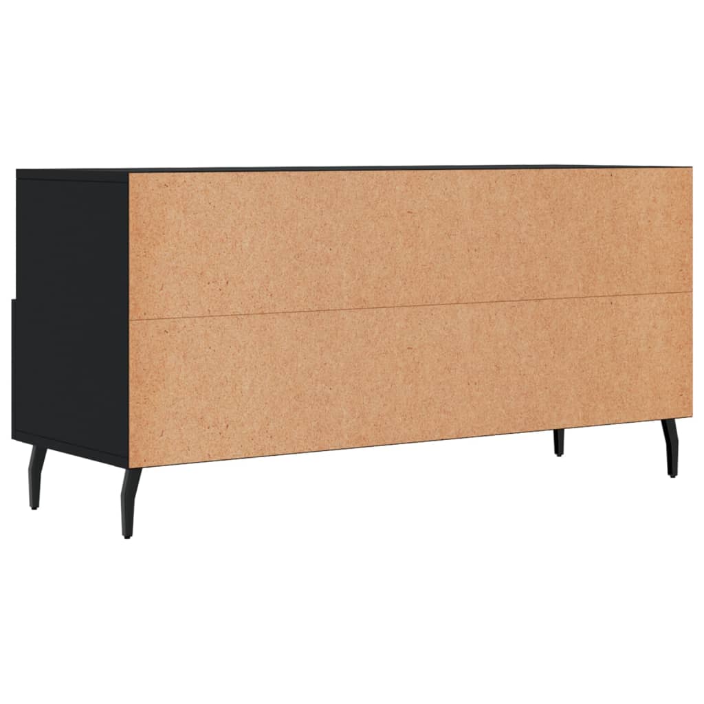 Meuble TV noir 102x36x50 cm bois d'ingénierie - XIOS