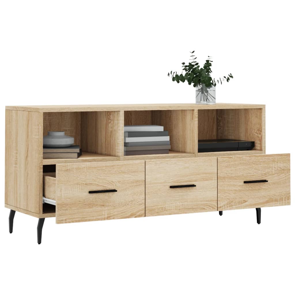 Meuble TV chêne sonoma 102x36x50 cm bois d'ingénierie - XIOS