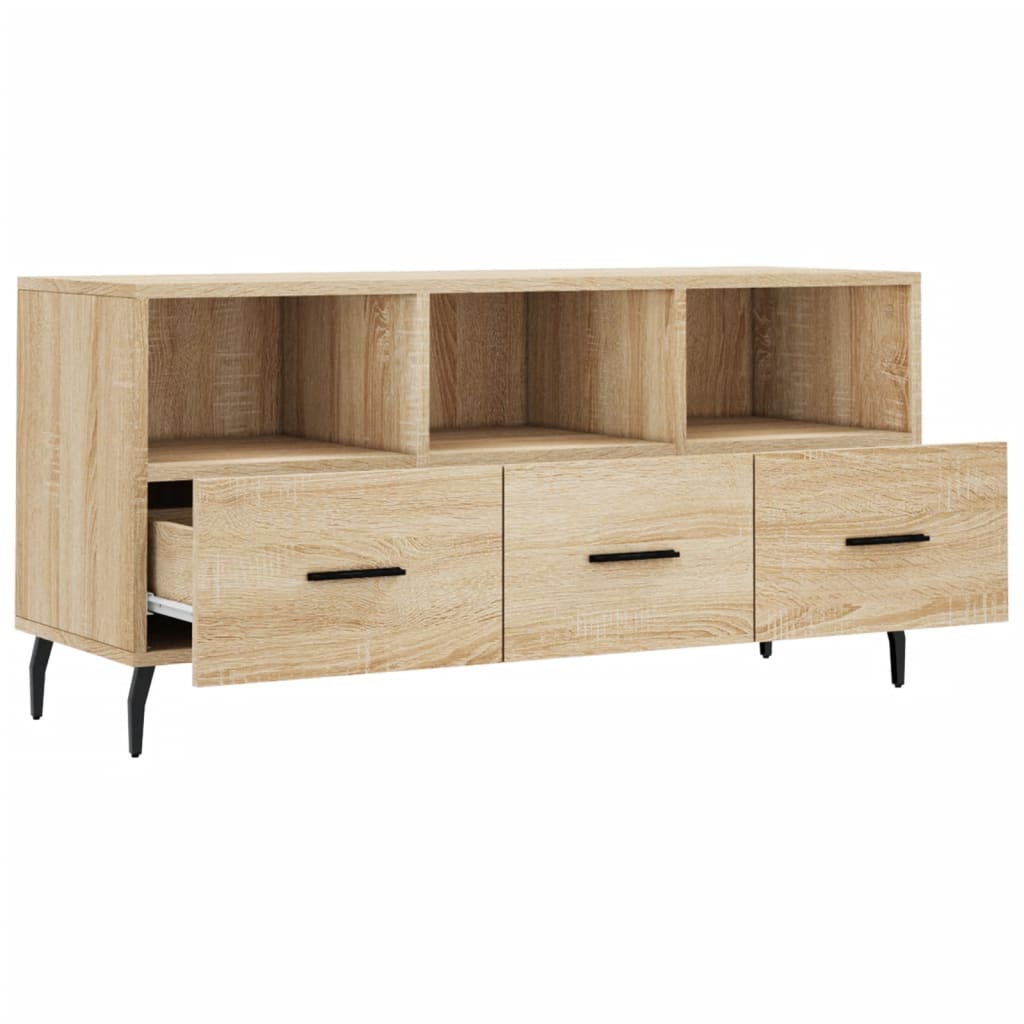 Meuble TV chêne sonoma 102x36x50 cm bois d'ingénierie - XIOS