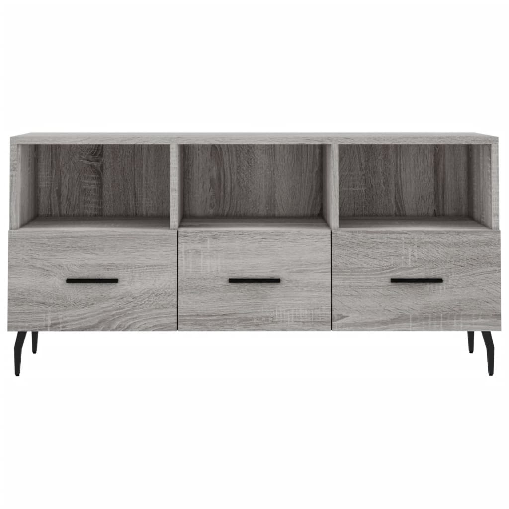 Meuble TV sonoma gris 102x36x50 cm bois d'ingénierie - XIOS