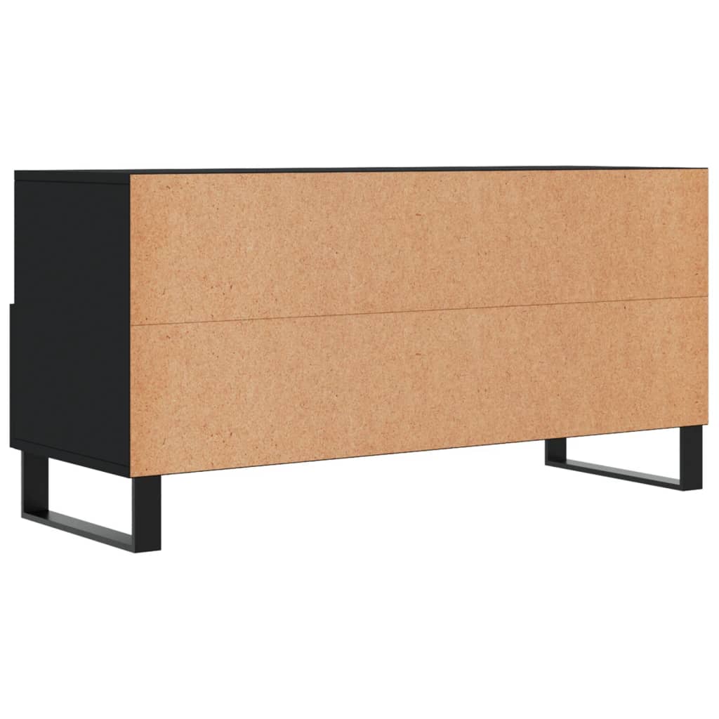 Meuble TV noir 102x36x50 cm bois d'ingénierie - XIOS