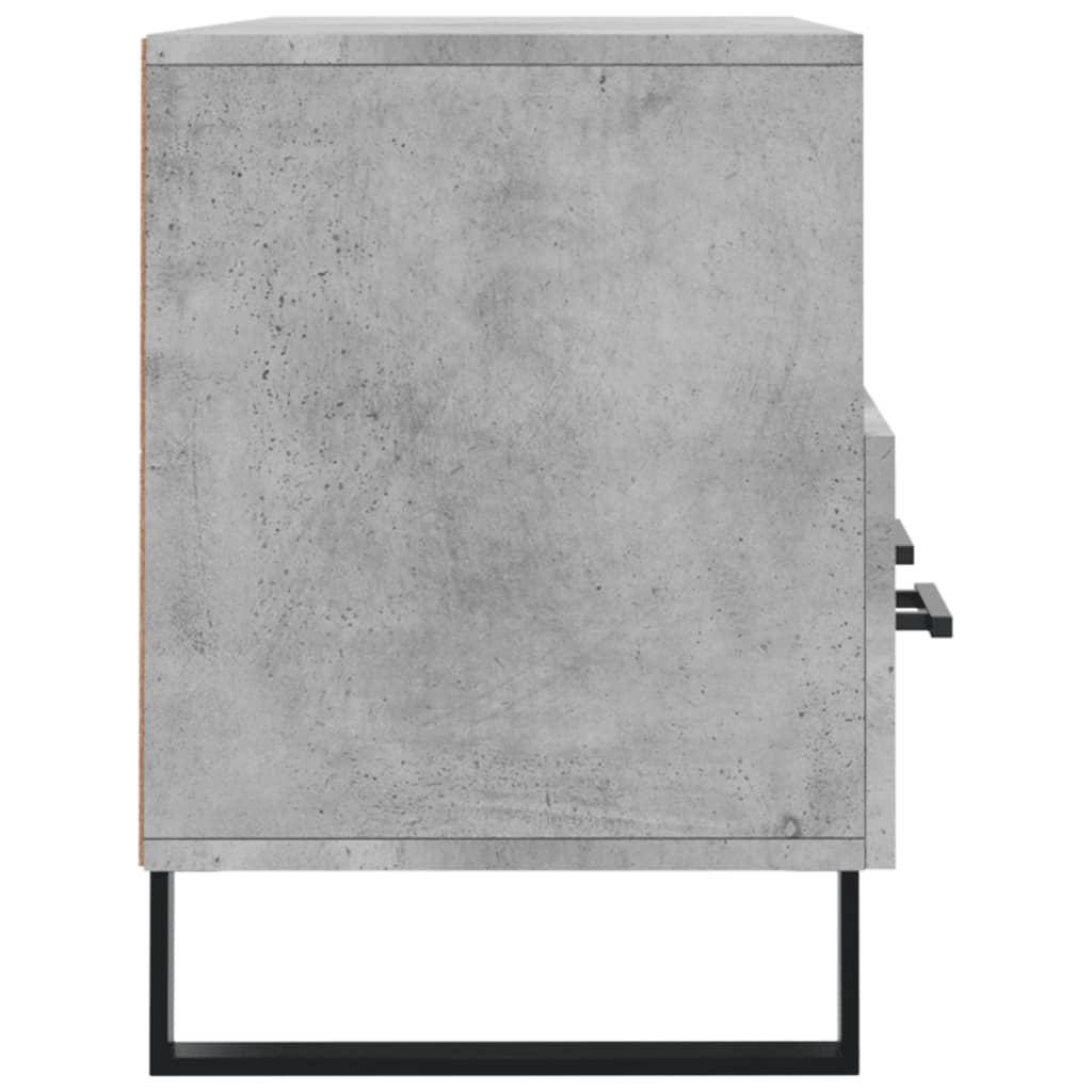 Meuble TV gris béton 102x36x50 cm bois d'ingénierie - XIOS