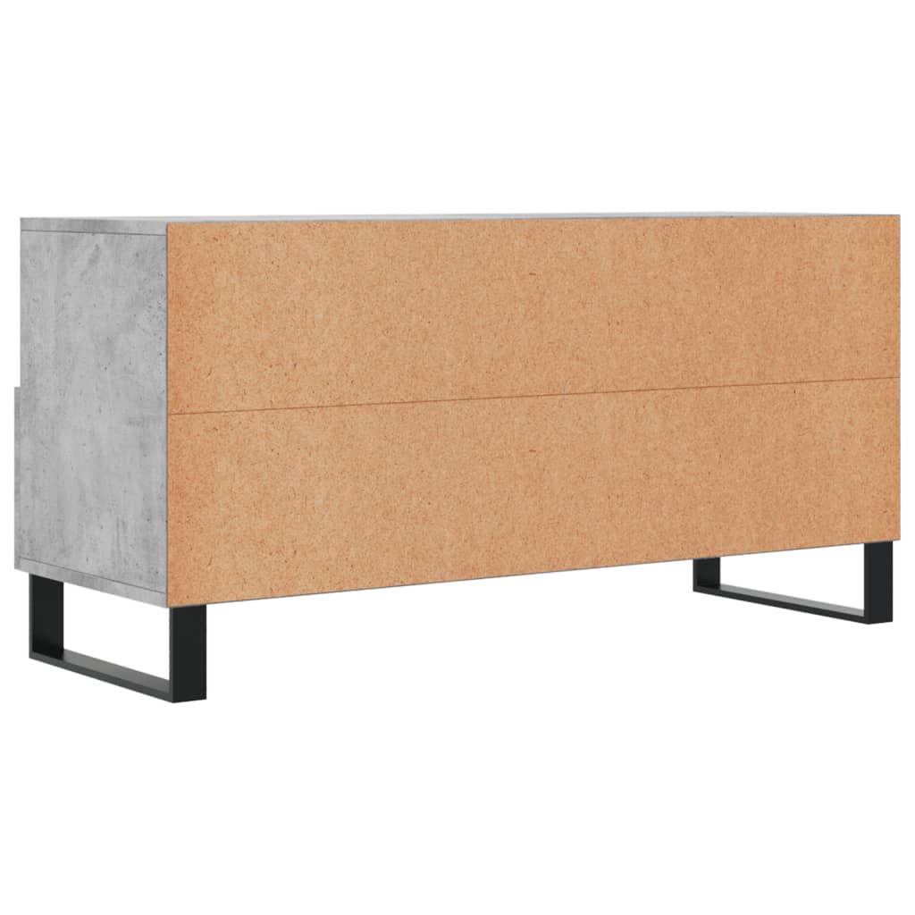 Meuble TV gris béton 102x36x50 cm bois d'ingénierie - XIOS