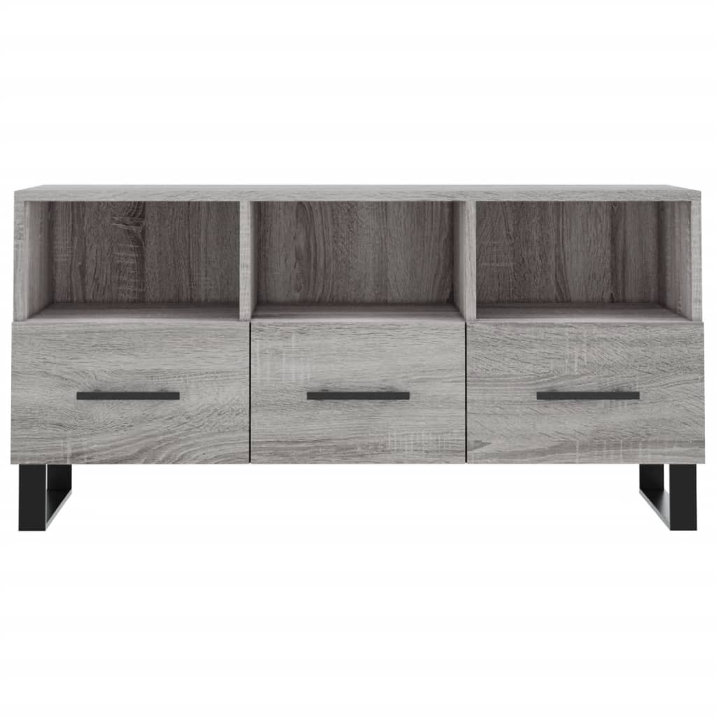 Meuble TV sonoma gris 102x36x50 cm bois d'ingénierie - XIOS