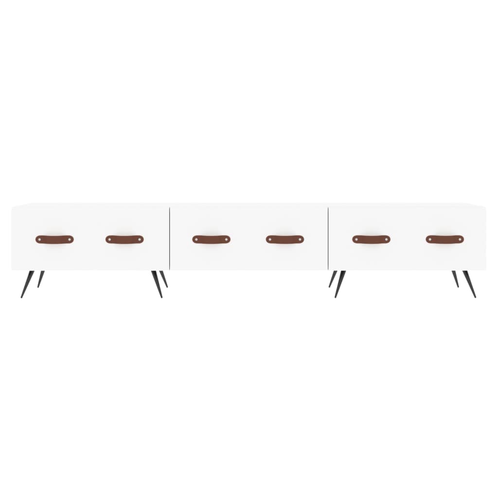 Meuble TV blanc 150x36x30 cm bois d'ingénierie - XIOS