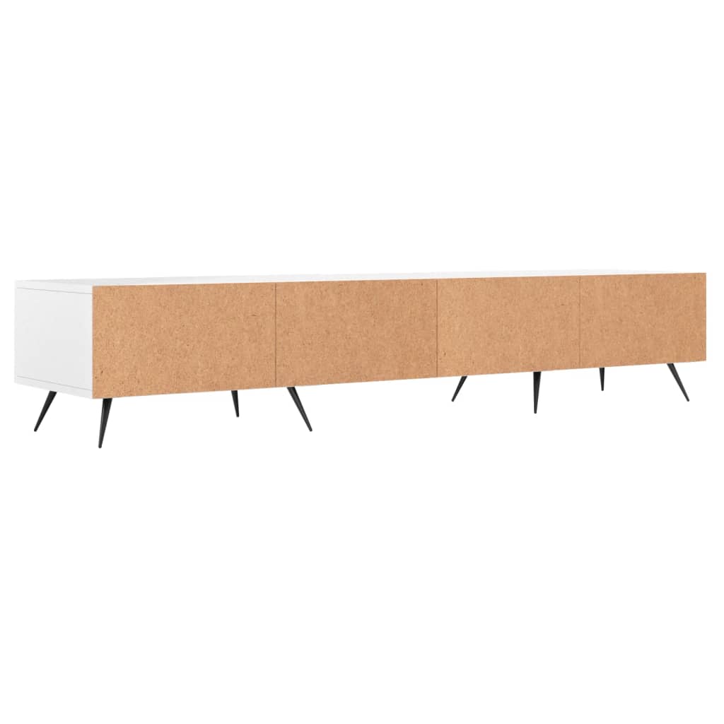 Meuble TV blanc 150x36x30 cm bois d'ingénierie - XIOS