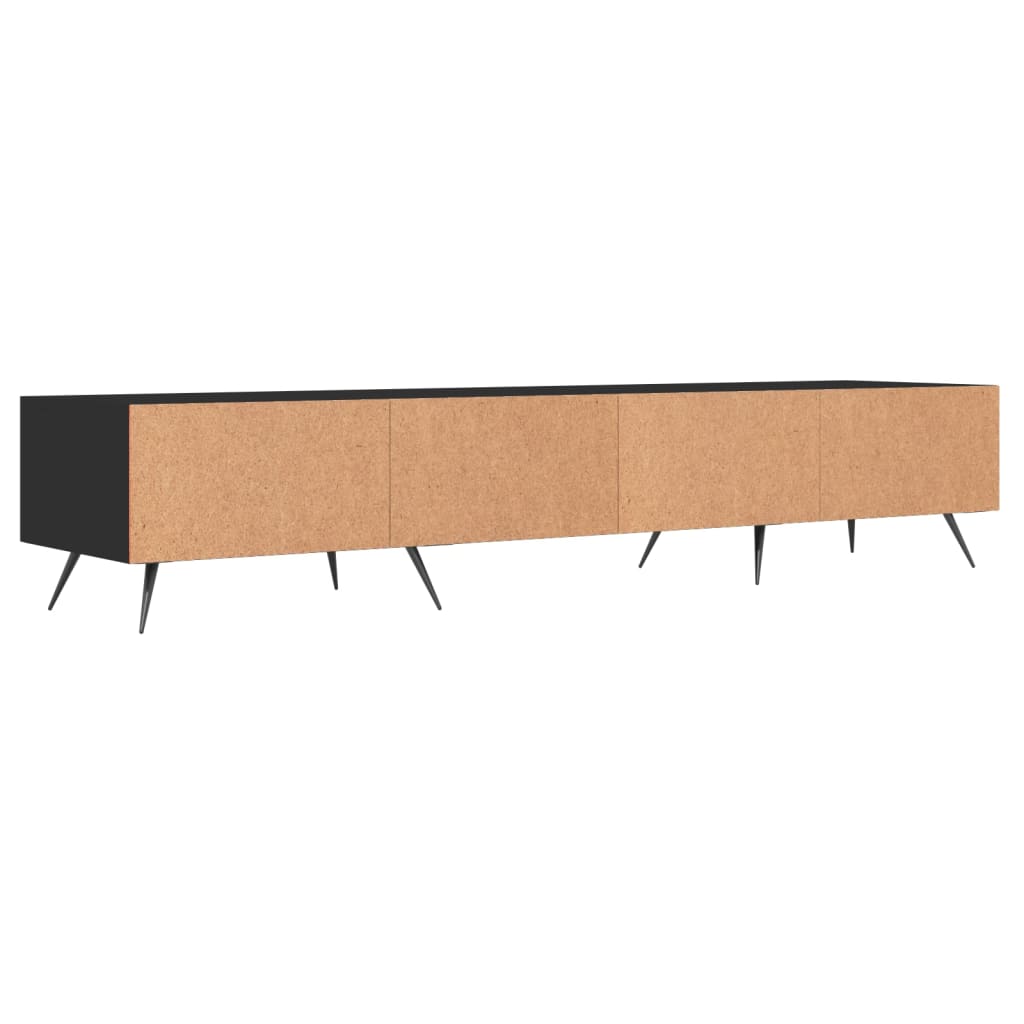 Meuble TV noir 150x36x30 cm bois d'ingénierie - XIOS