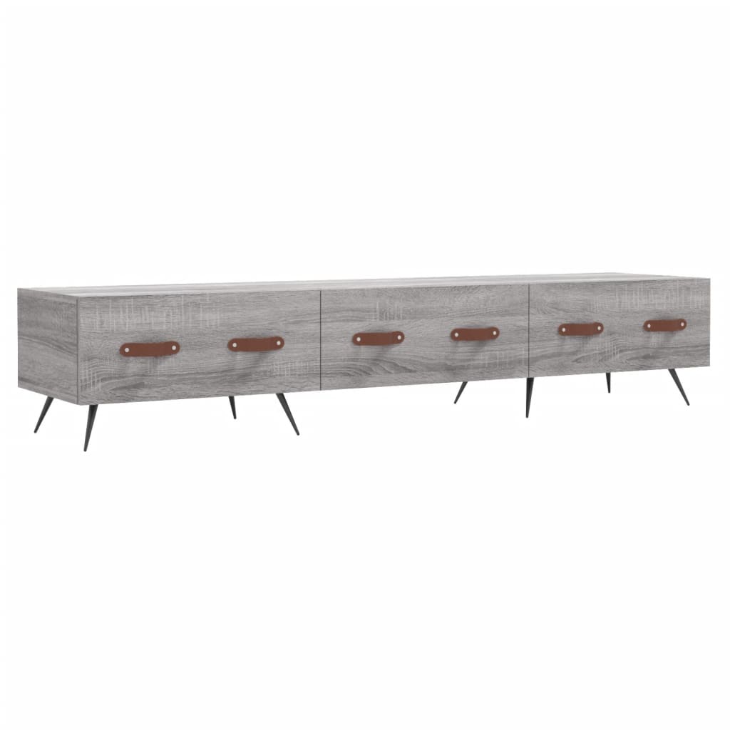 Meuble TV sonoma gris 150x36x30 cm bois d'ingénierie - XIOS