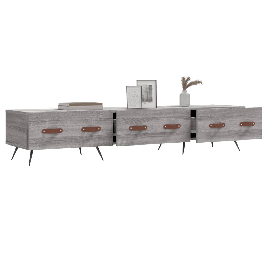 Meuble TV sonoma gris 150x36x30 cm bois d'ingénierie - XIOS