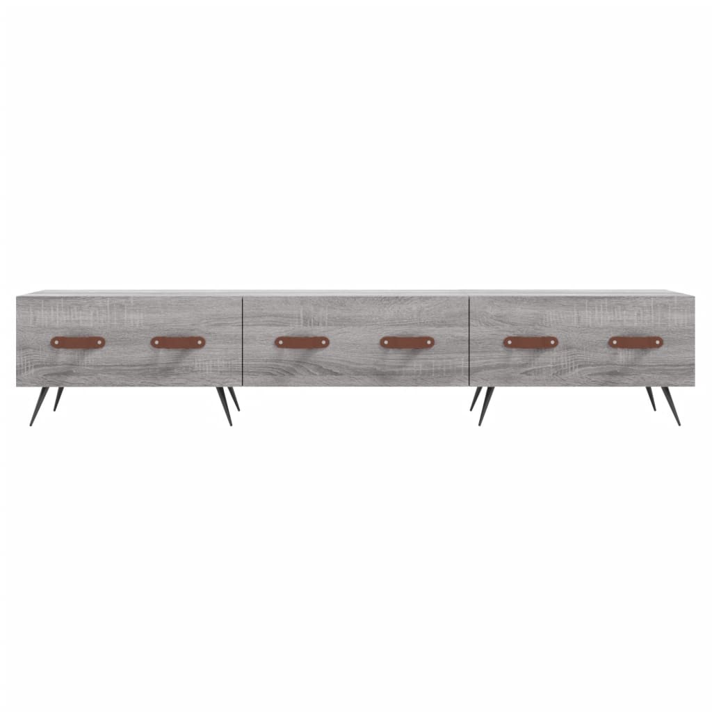 Meuble TV sonoma gris 150x36x30 cm bois d'ingénierie - XIOS