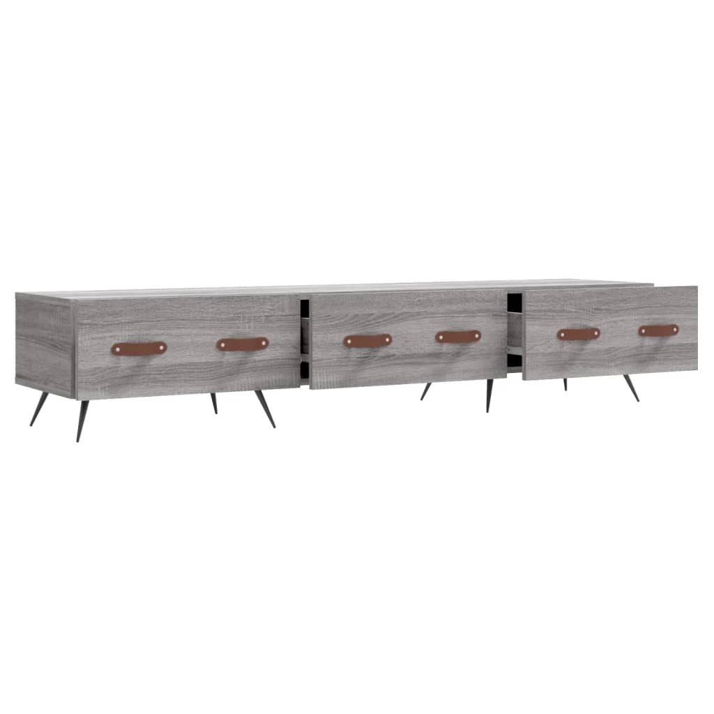 Meuble TV sonoma gris 150x36x30 cm bois d'ingénierie - XIOS