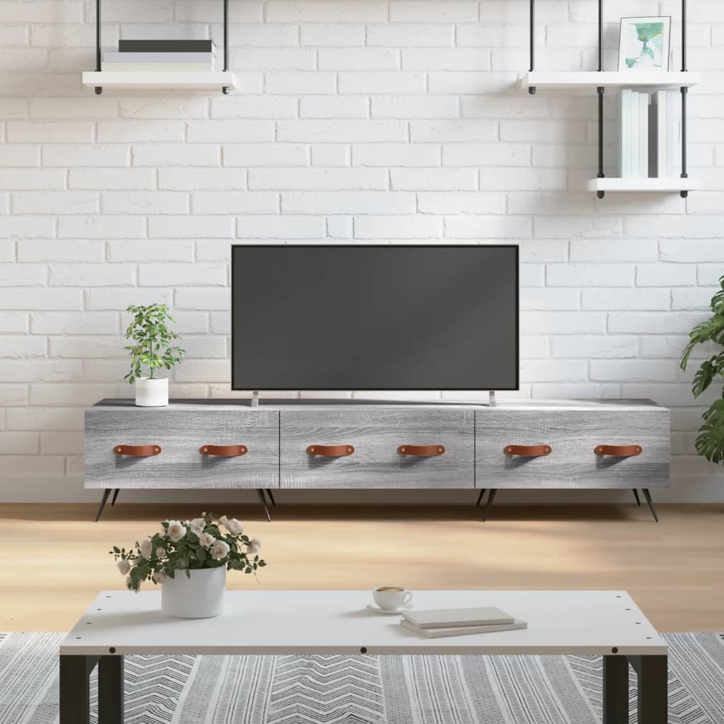 Meuble TV sonoma gris 150x36x30 cm bois d'ingénierie - XIOS
