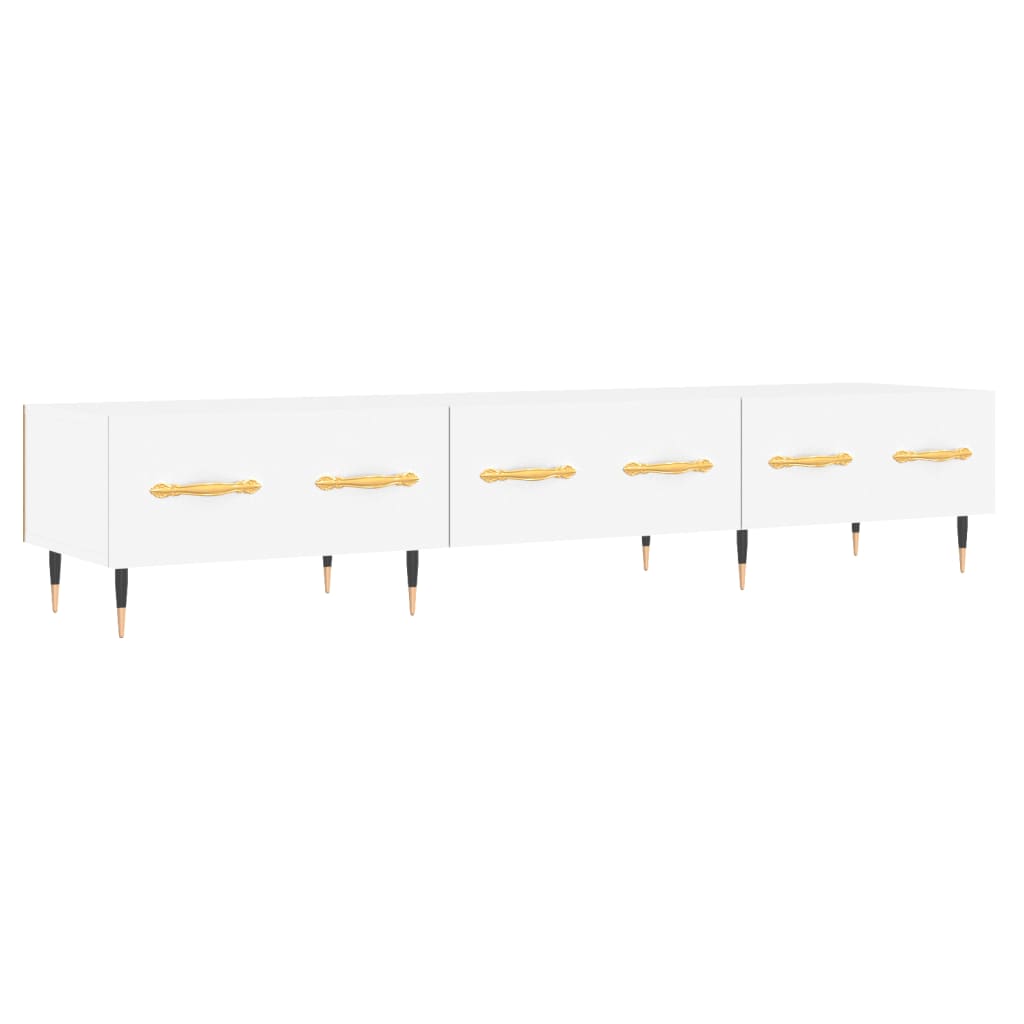 Meuble TV blanc 150x36x30 cm bois d'ingénierie - XIOS