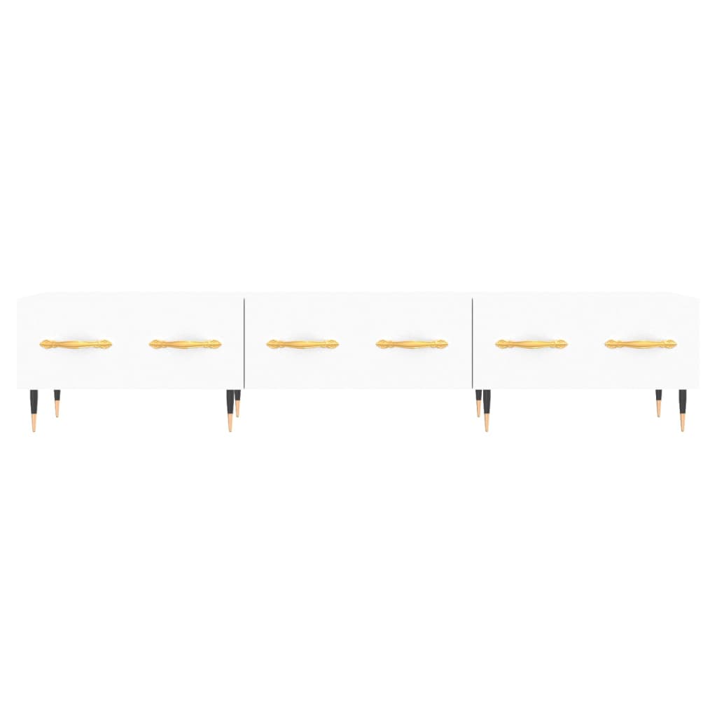 Meuble TV blanc 150x36x30 cm bois d'ingénierie - XIOS