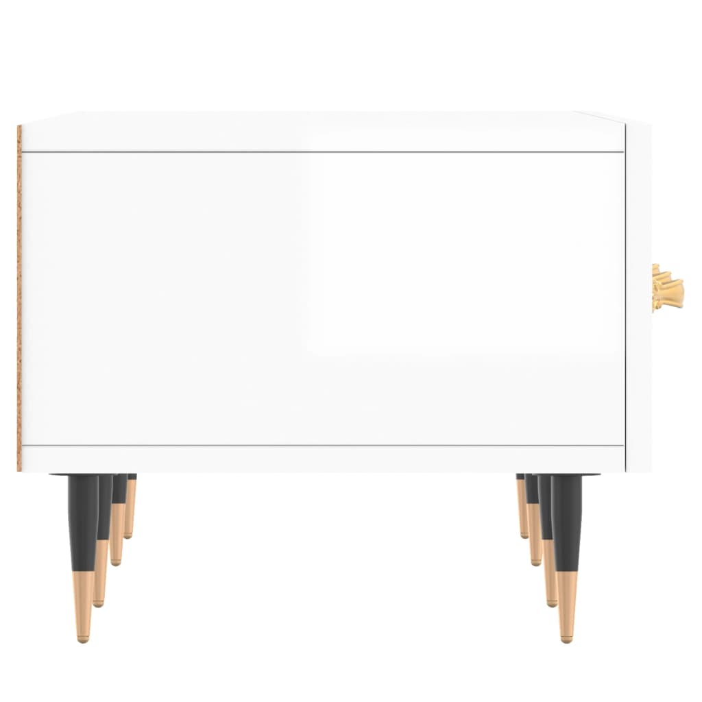 Meuble TV blanc brillant 150x36x30 cm bois d'ingénierie - XIOS