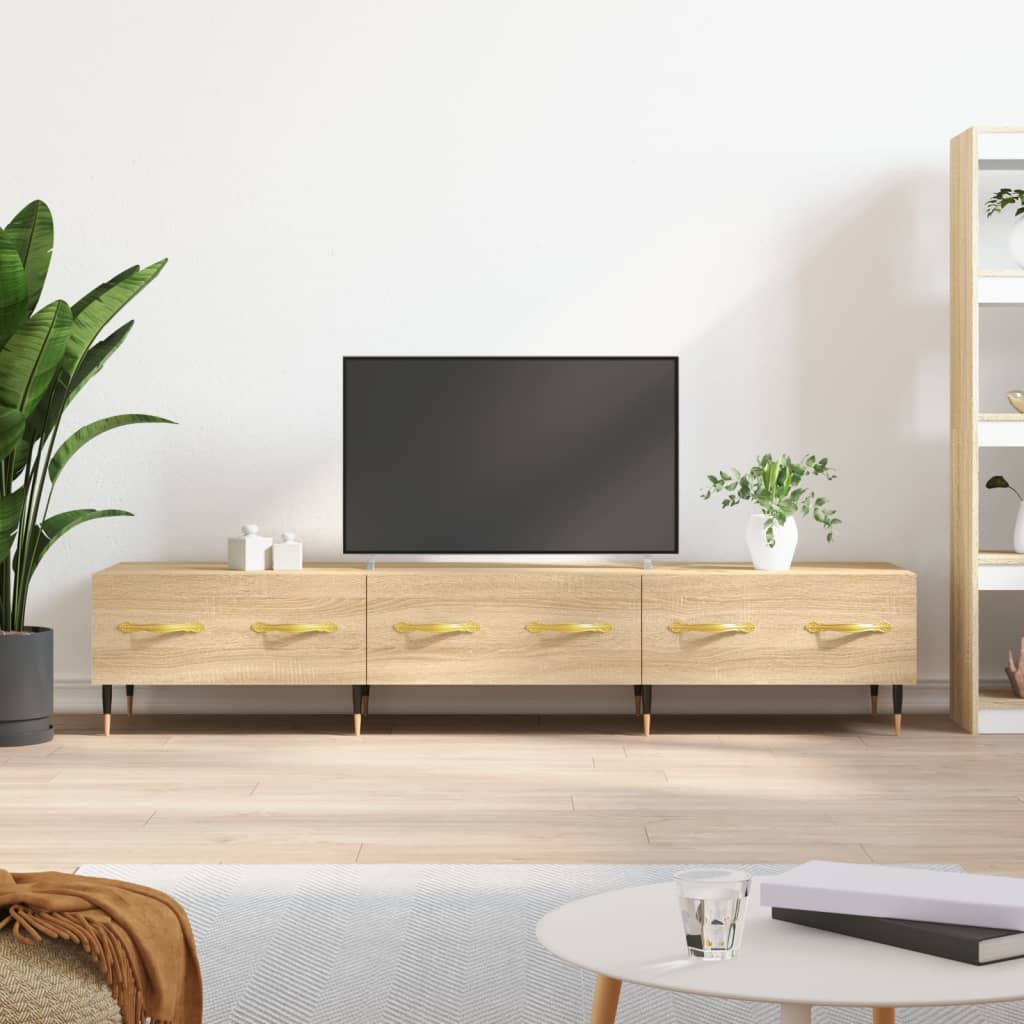 Meuble TV chêne sonoma 150x36x30 cm bois d'ingénierie - XIOS