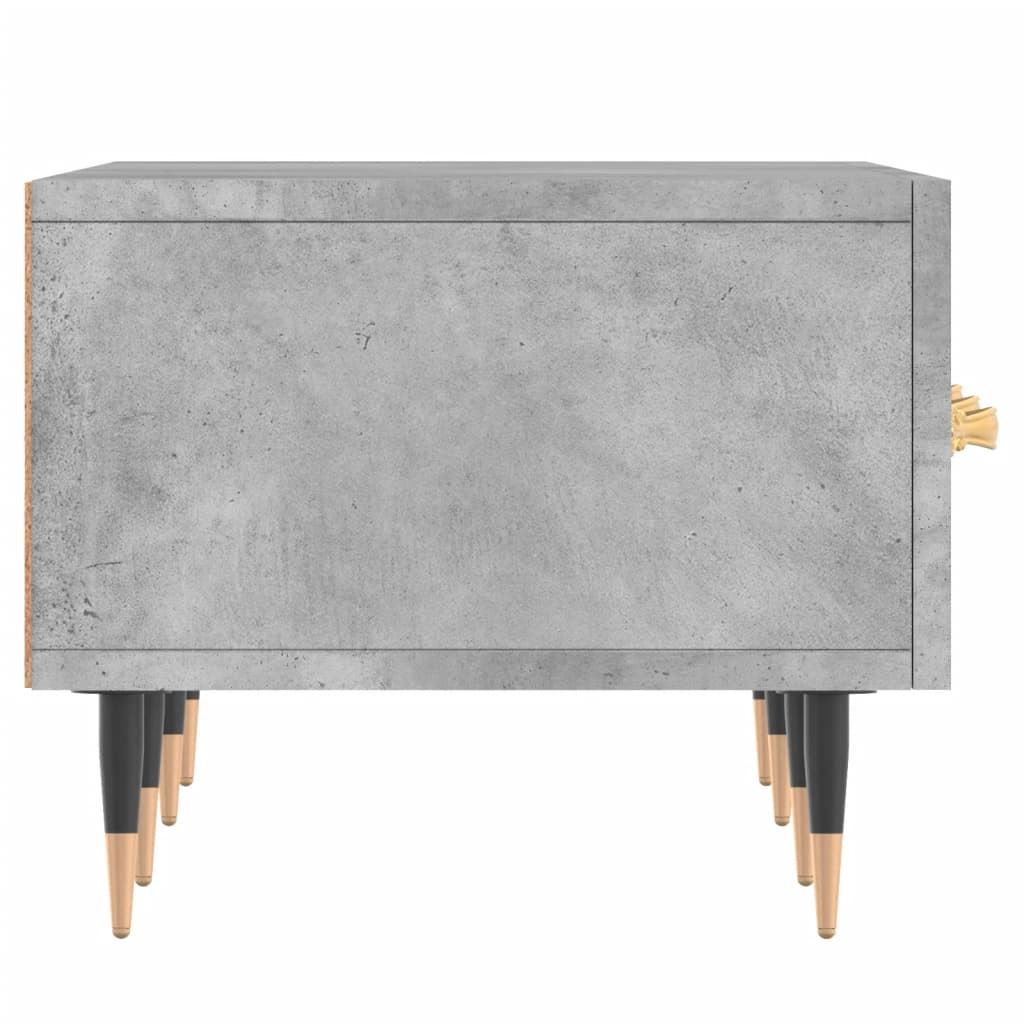 Meuble TV gris béton 150x36x30 cm bois d'ingénierie - XIOS