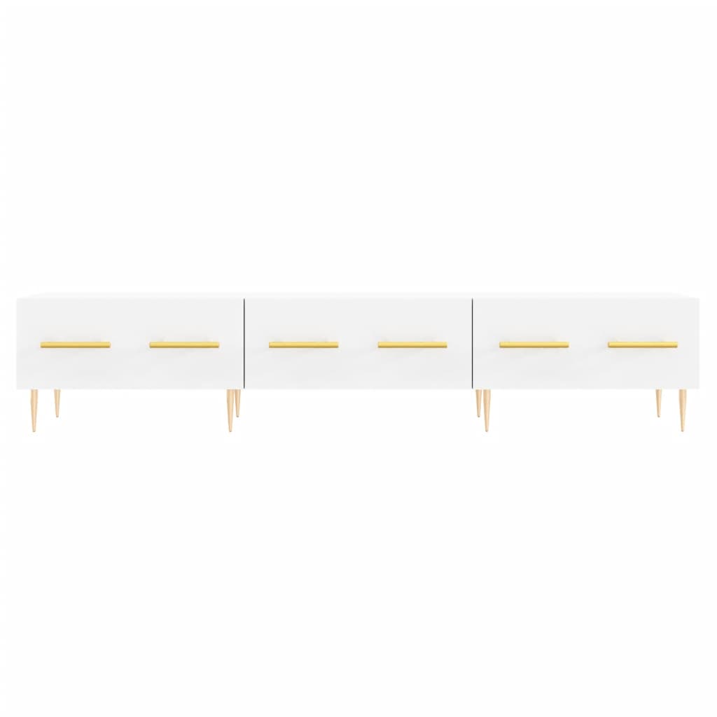Meuble TV blanc 150x36x30 cm bois d'ingénierie - XIOS