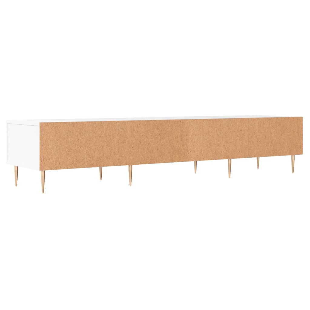 Meuble TV blanc 150x36x30 cm bois d'ingénierie - XIOS