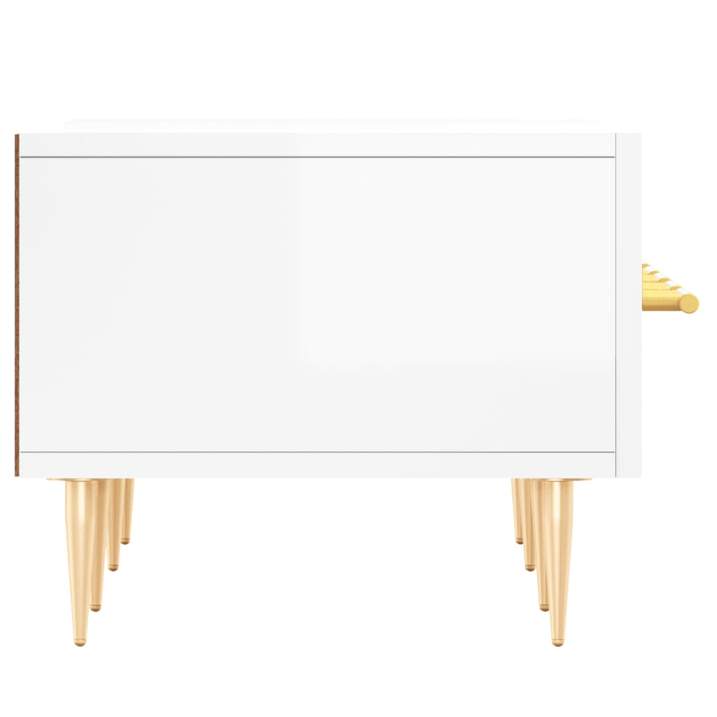 Meuble TV blanc brillant 150x36x30 cm bois d'ingénierie - XIOS