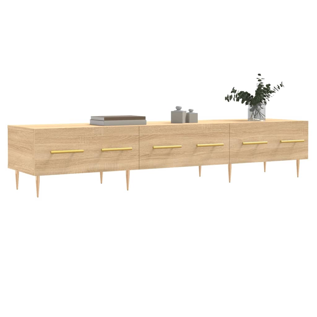 Meuble TV chêne sonoma 150x36x30 cm bois d'ingénierie - XIOS