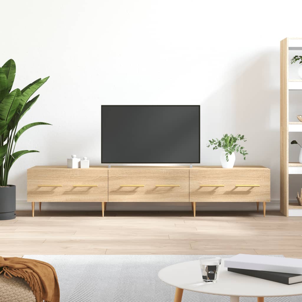 Meuble TV chêne sonoma 150x36x30 cm bois d'ingénierie - XIOS