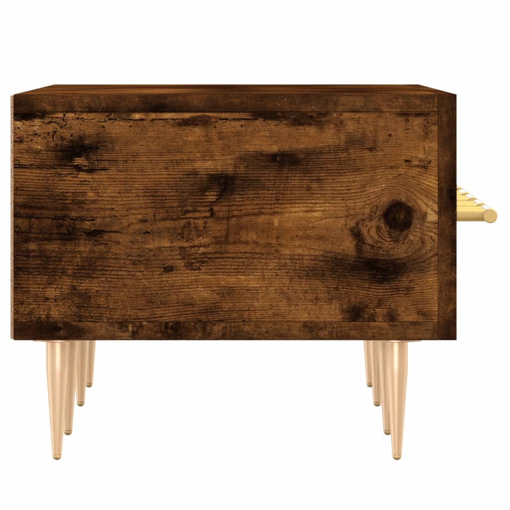 Meuble TV chêne fumé 150x36x30 cm bois d'ingénierie - XIOS