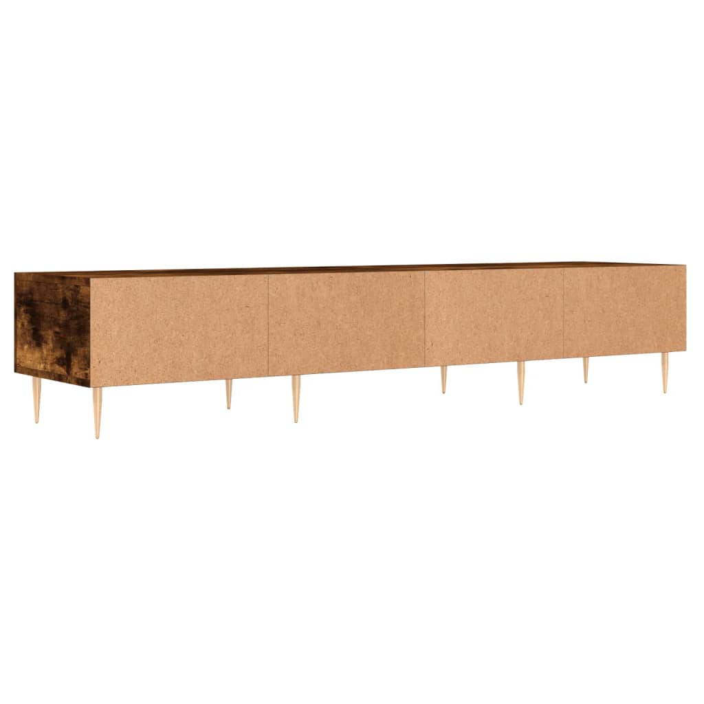 Meuble TV chêne fumé 150x36x30 cm bois d'ingénierie - XIOS