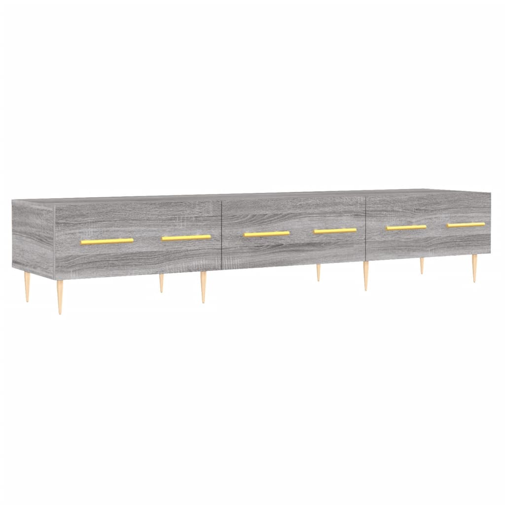 Meuble TV sonoma gris 150x36x30 cm bois d'ingénierie - XIOS