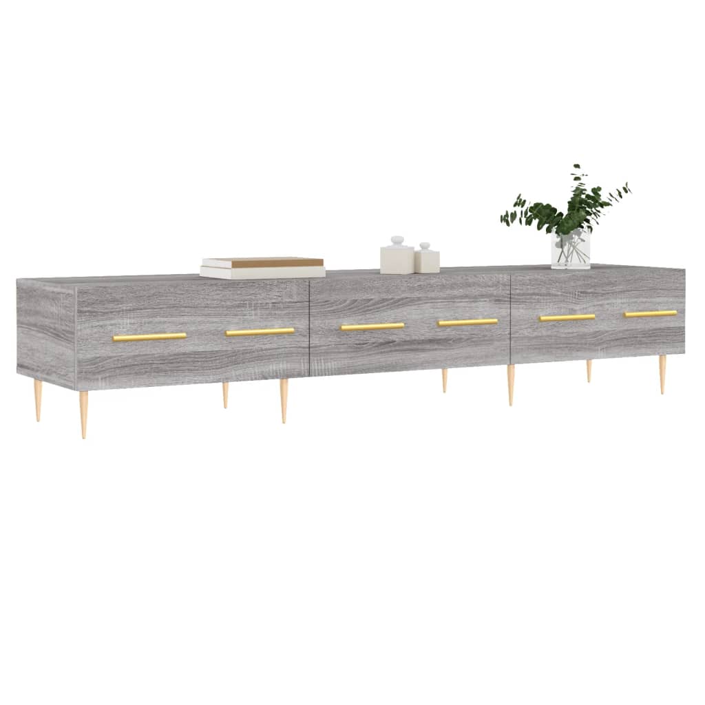 Meuble TV sonoma gris 150x36x30 cm bois d'ingénierie - XIOS
