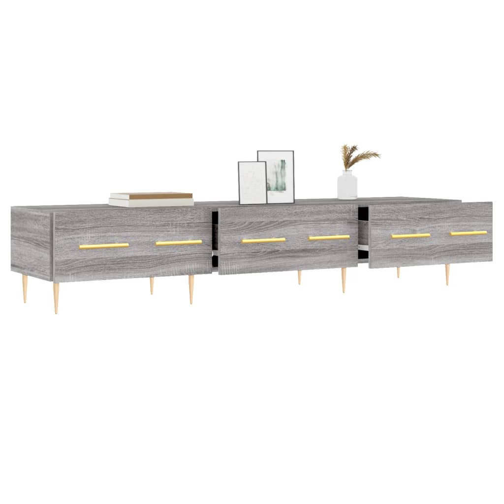 Meuble TV sonoma gris 150x36x30 cm bois d'ingénierie - XIOS