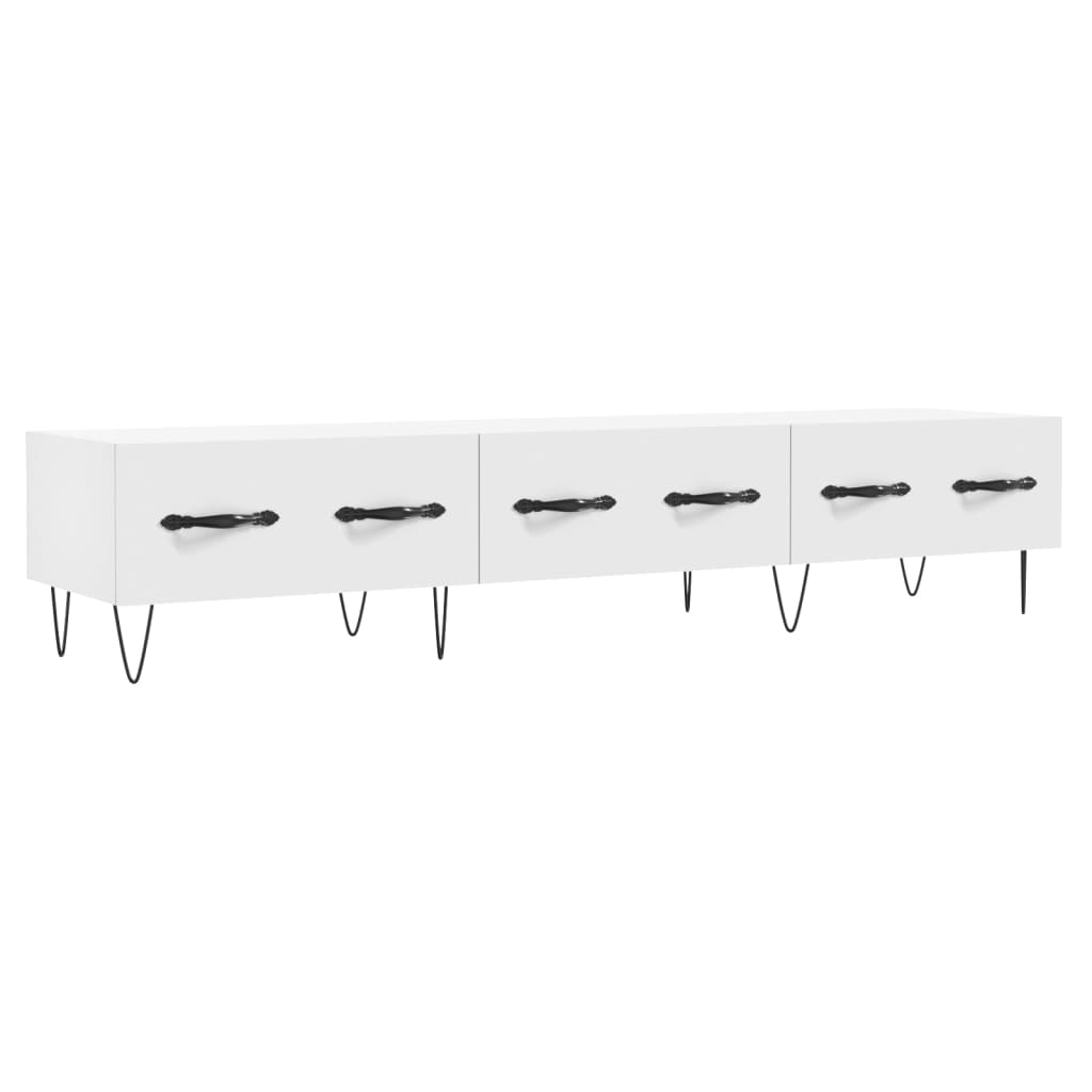Meuble TV blanc 150x36x30 cm bois d'ingénierie - XIOS