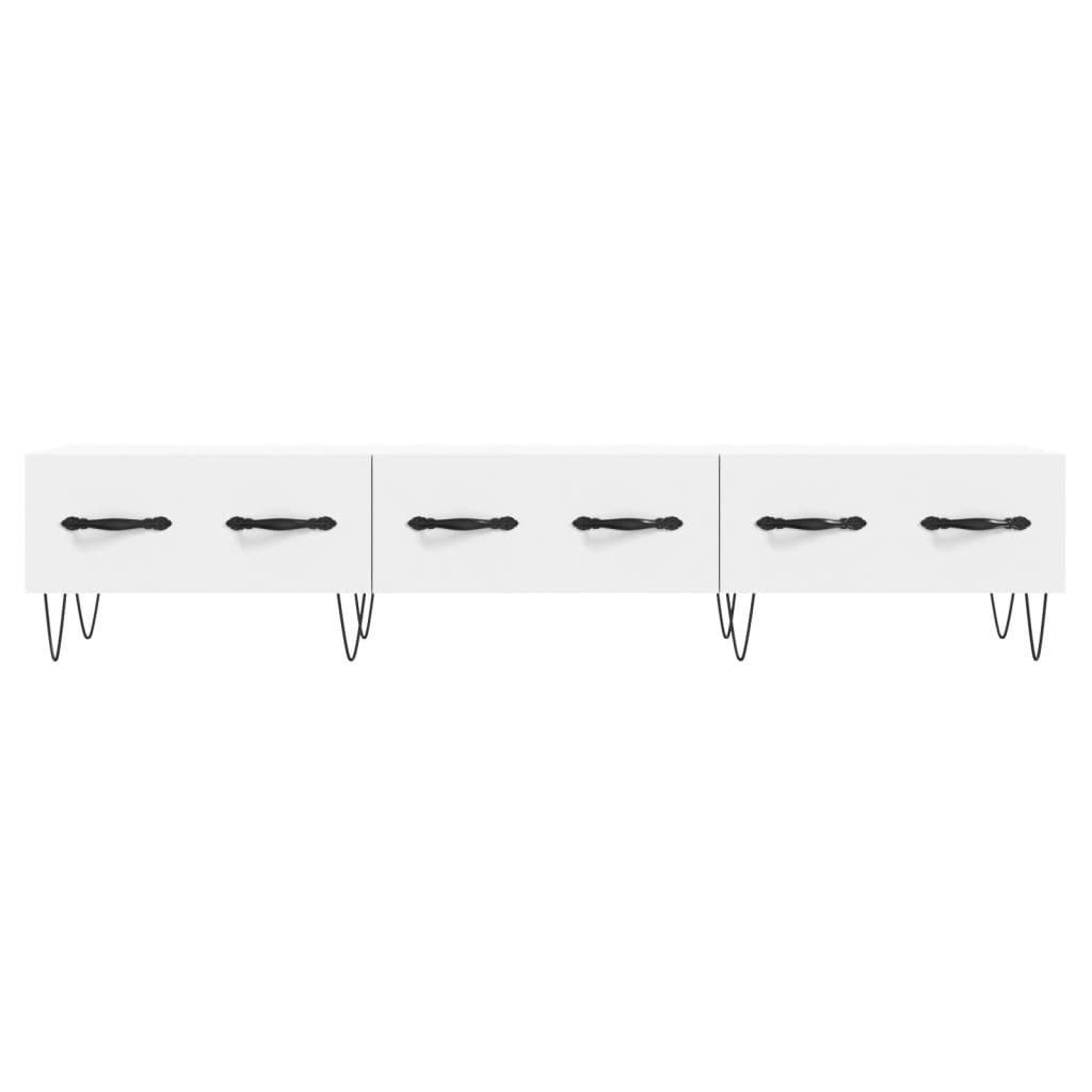 Meuble TV blanc 150x36x30 cm bois d'ingénierie - XIOS