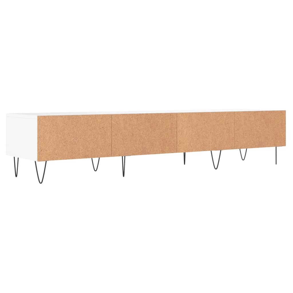 Meuble TV blanc 150x36x30 cm bois d'ingénierie - XIOS