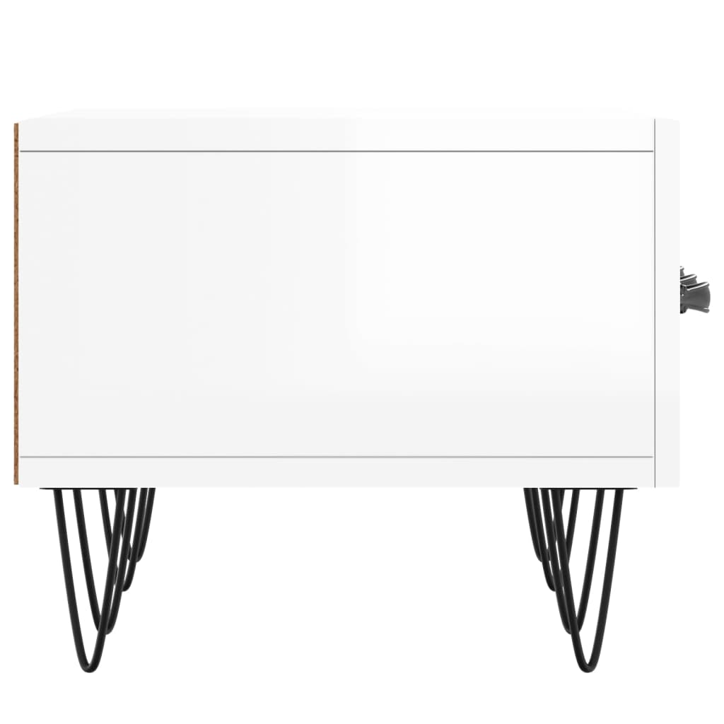 Meuble TV blanc brillant 150x36x30 cm bois d'ingénierie - XIOS