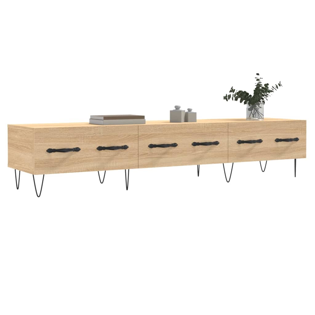 Meuble TV chêne sonoma 150x36x30 cm bois d'ingénierie - XIOS