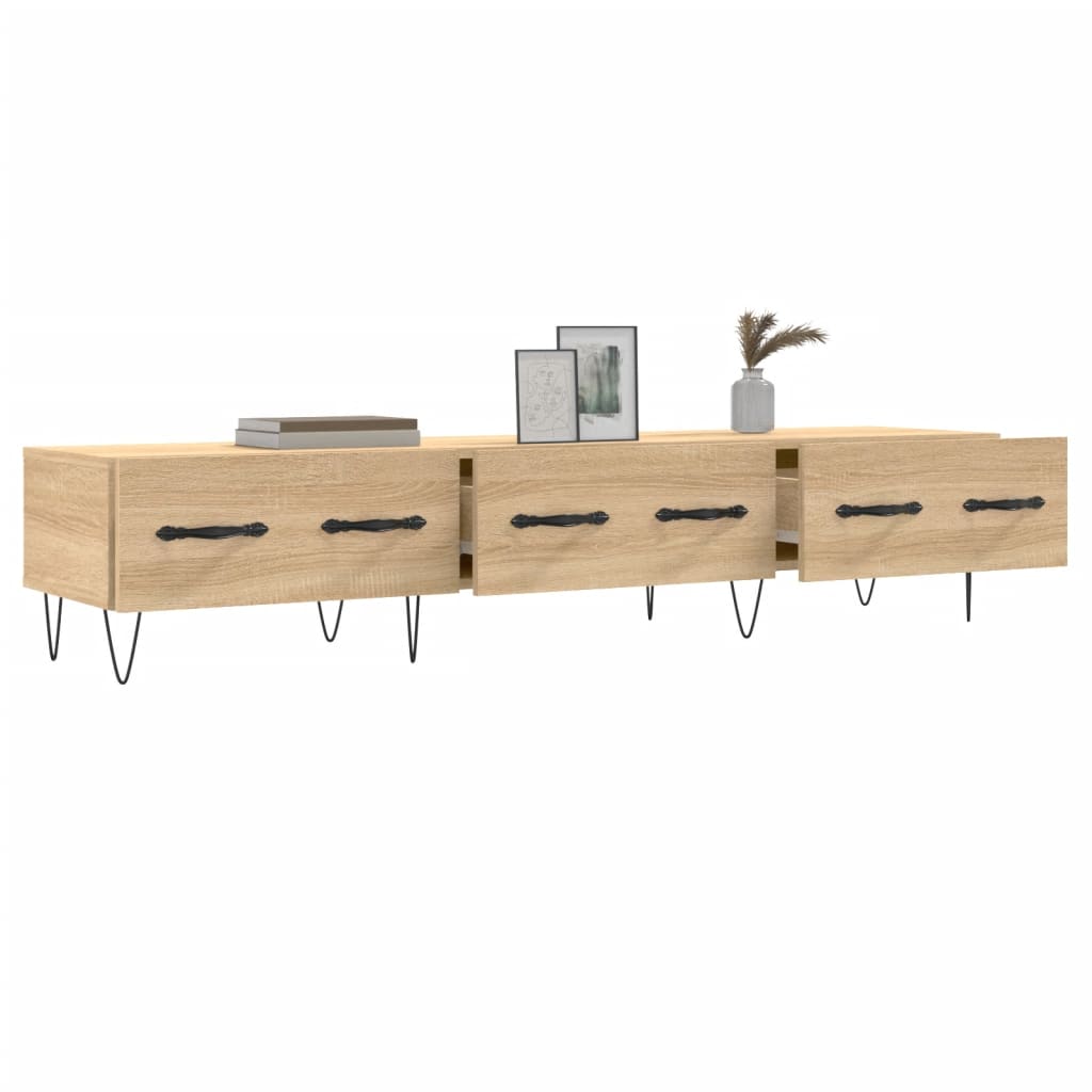 Meuble TV chêne sonoma 150x36x30 cm bois d'ingénierie - XIOS