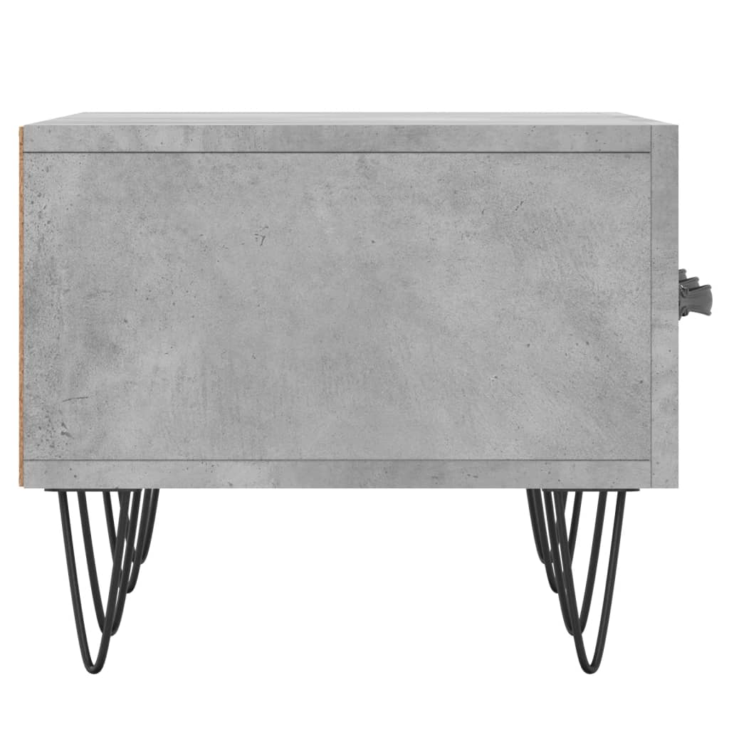 Meuble TV gris béton 150x36x30 cm bois d'ingénierie - XIOS