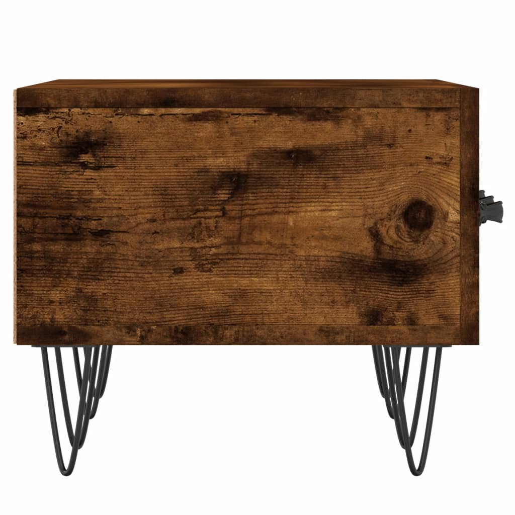 Meuble TV chêne fumé 150x36x30 cm bois d'ingénierie - XIOS
