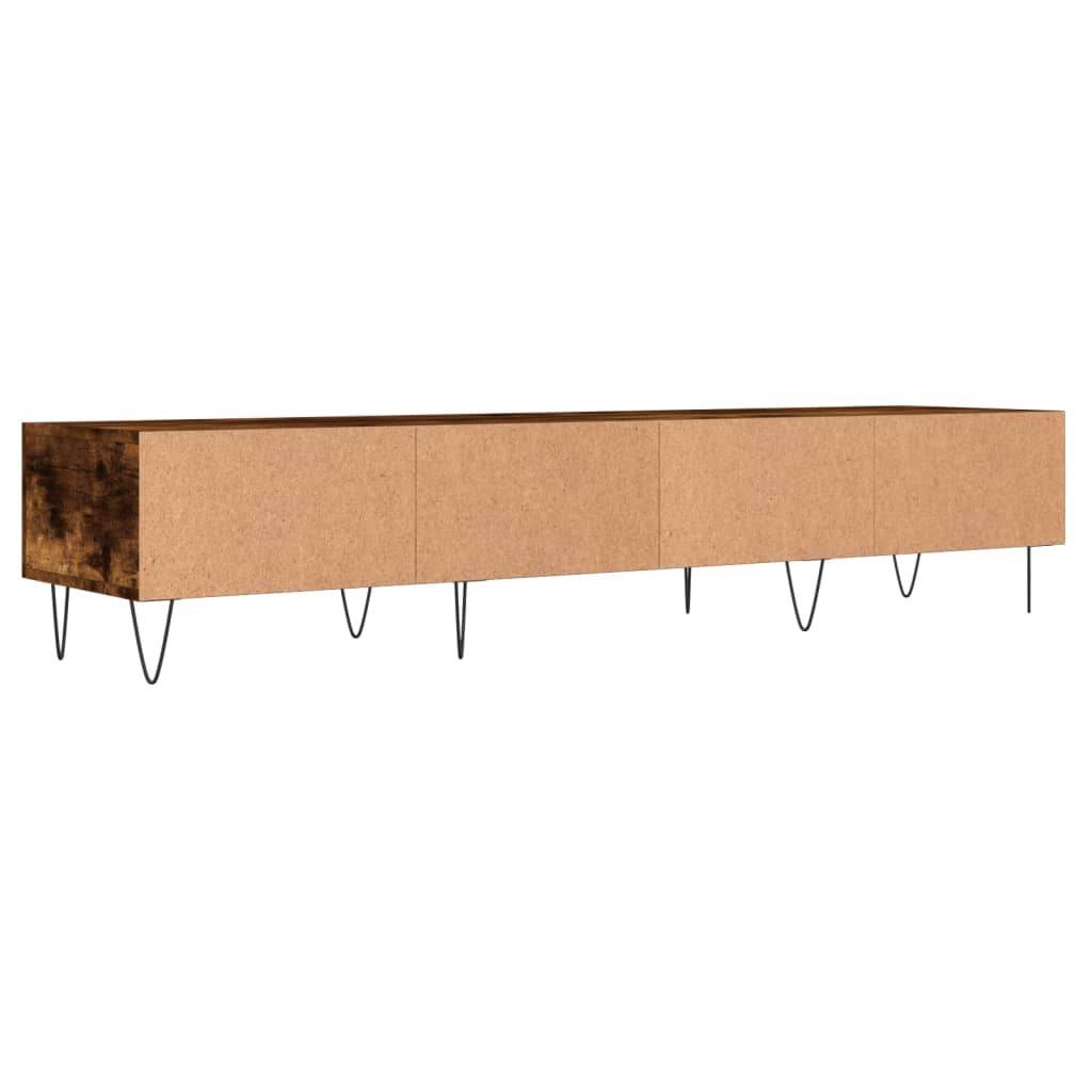Meuble TV chêne fumé 150x36x30 cm bois d'ingénierie - XIOS
