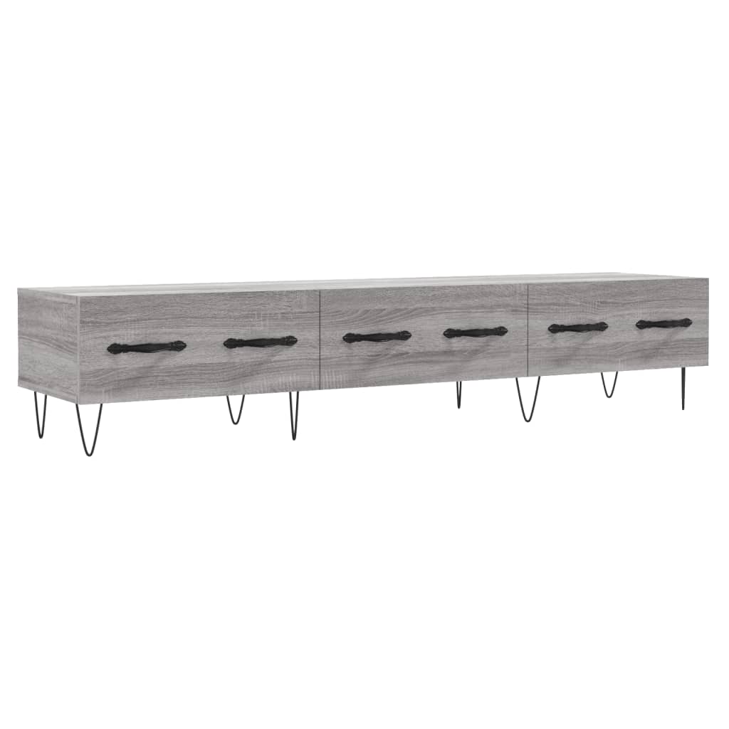 Meuble TV sonoma gris 150x36x30 cm bois d'ingénierie - XIOS