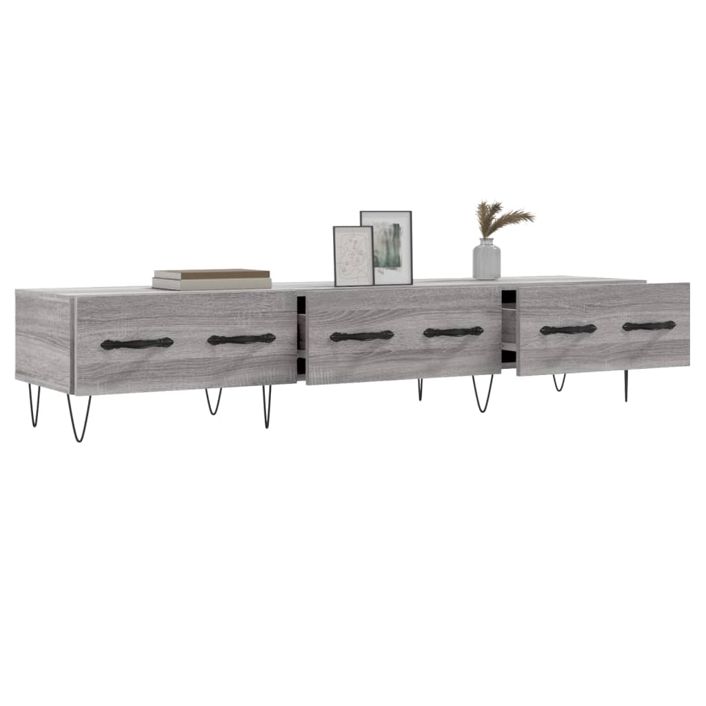 Meuble TV sonoma gris 150x36x30 cm bois d'ingénierie - XIOS