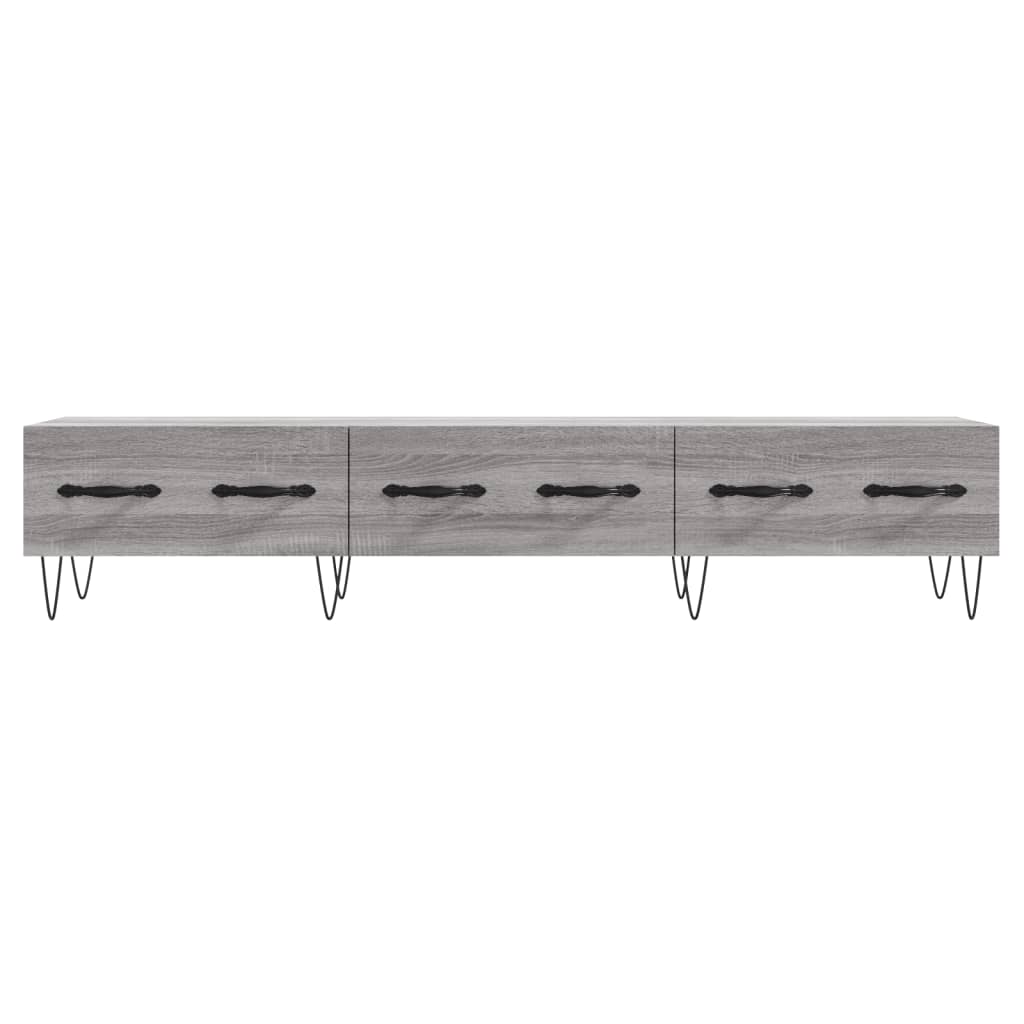 Meuble TV sonoma gris 150x36x30 cm bois d'ingénierie - XIOS