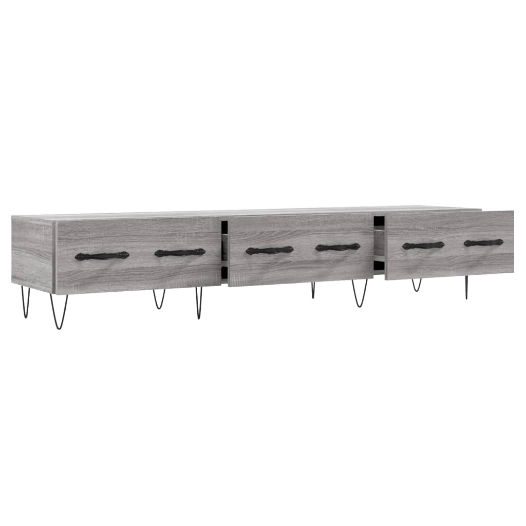 Meuble TV sonoma gris 150x36x30 cm bois d'ingénierie - XIOS