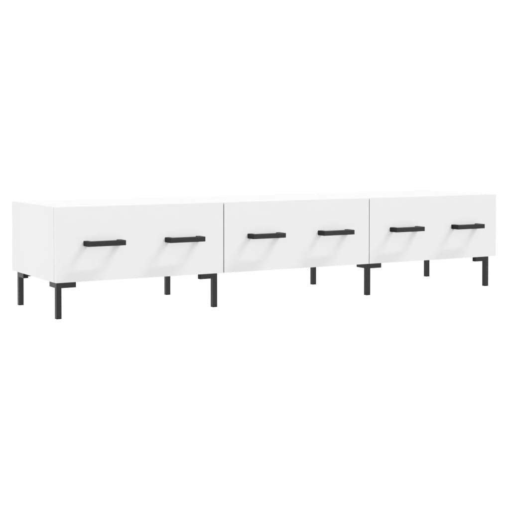 Meuble TV blanc 150x36x30 cm bois d'ingénierie - XIOS