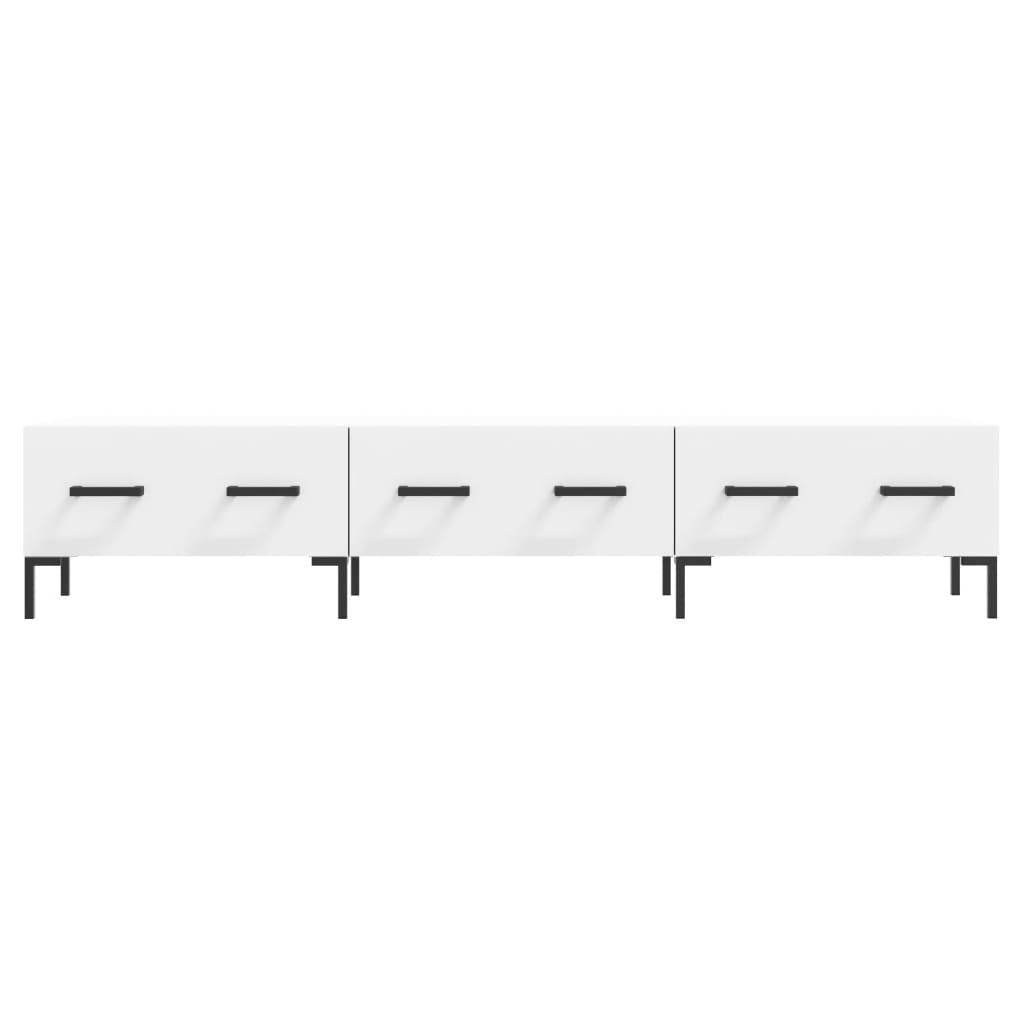 Meuble TV blanc 150x36x30 cm bois d'ingénierie - XIOS