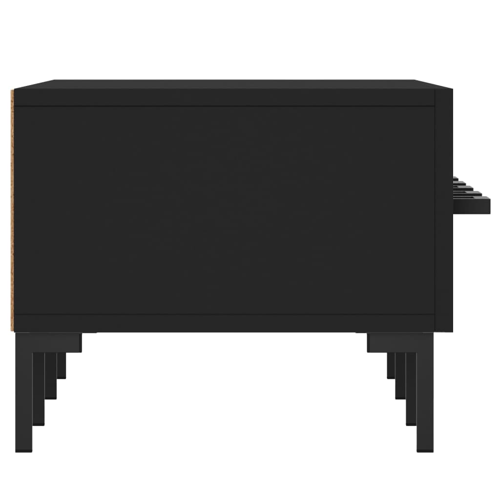 Meuble TV noir 150x36x30 cm bois d'ingénierie - XIOS